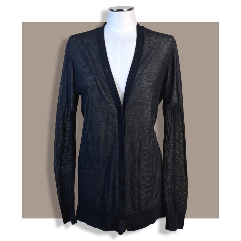 Alexander Wang Double Layer Black Cardigan